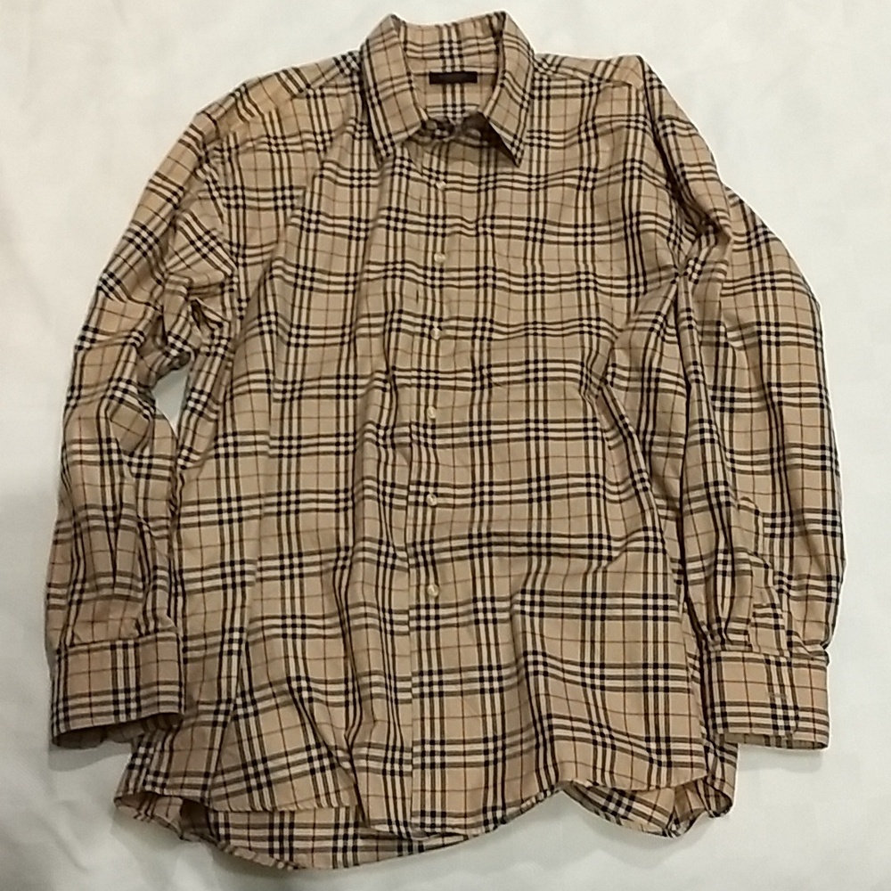 Burberry London Signature Check Print Shirt, Men's XL